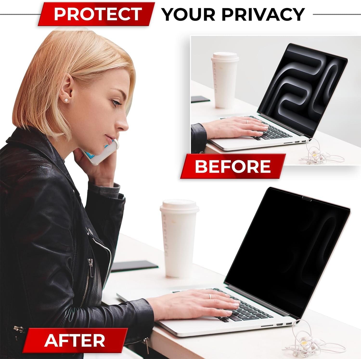 Magnetic Privacy Screen for MacBook Pro 16 Inch (2021-2026) Laptop Privacy Filte