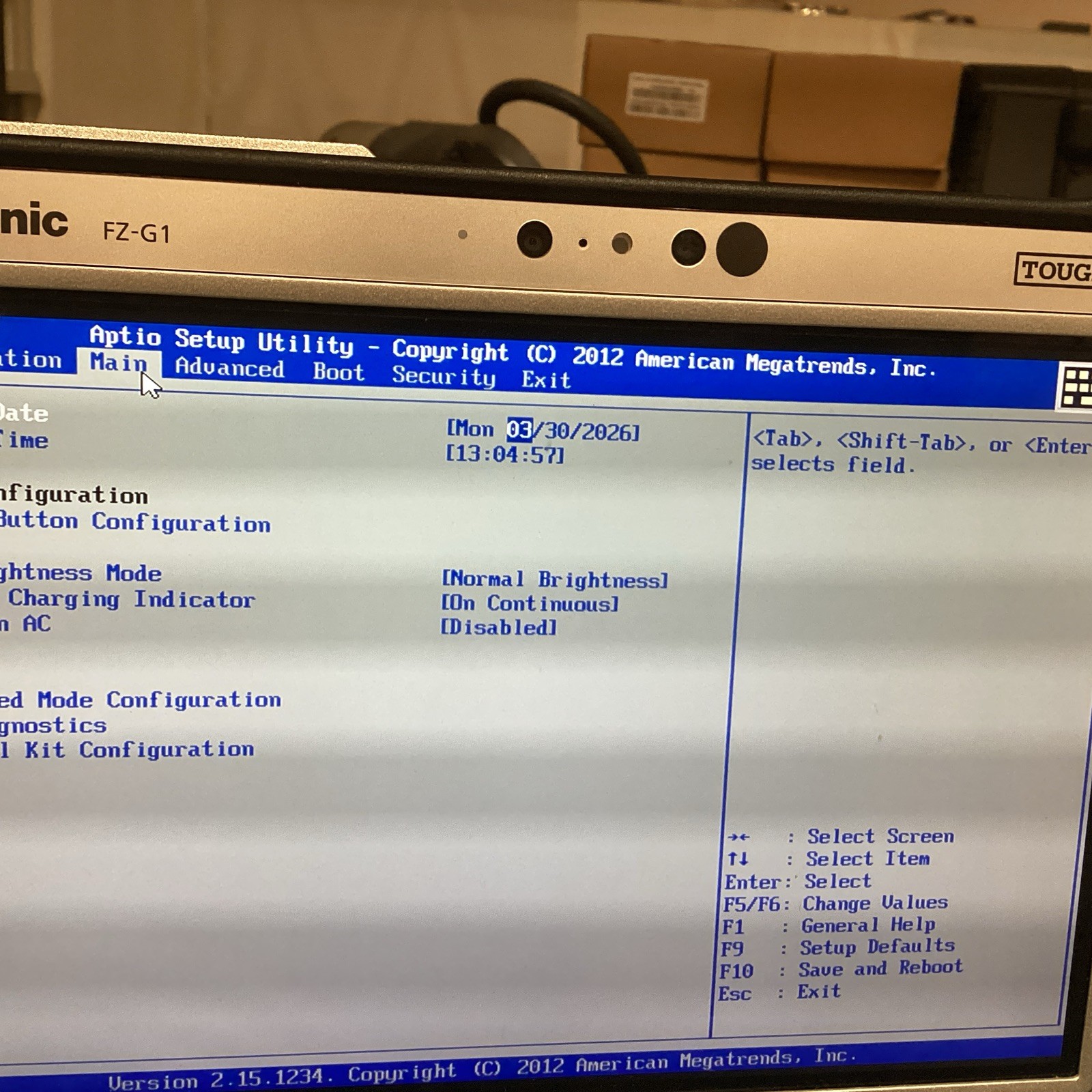 Panasonic Toughpad FZ-G1 MK5 i5 7300U@2.60GHz 8G Ram 256GB SSD W/Keyboard No OS