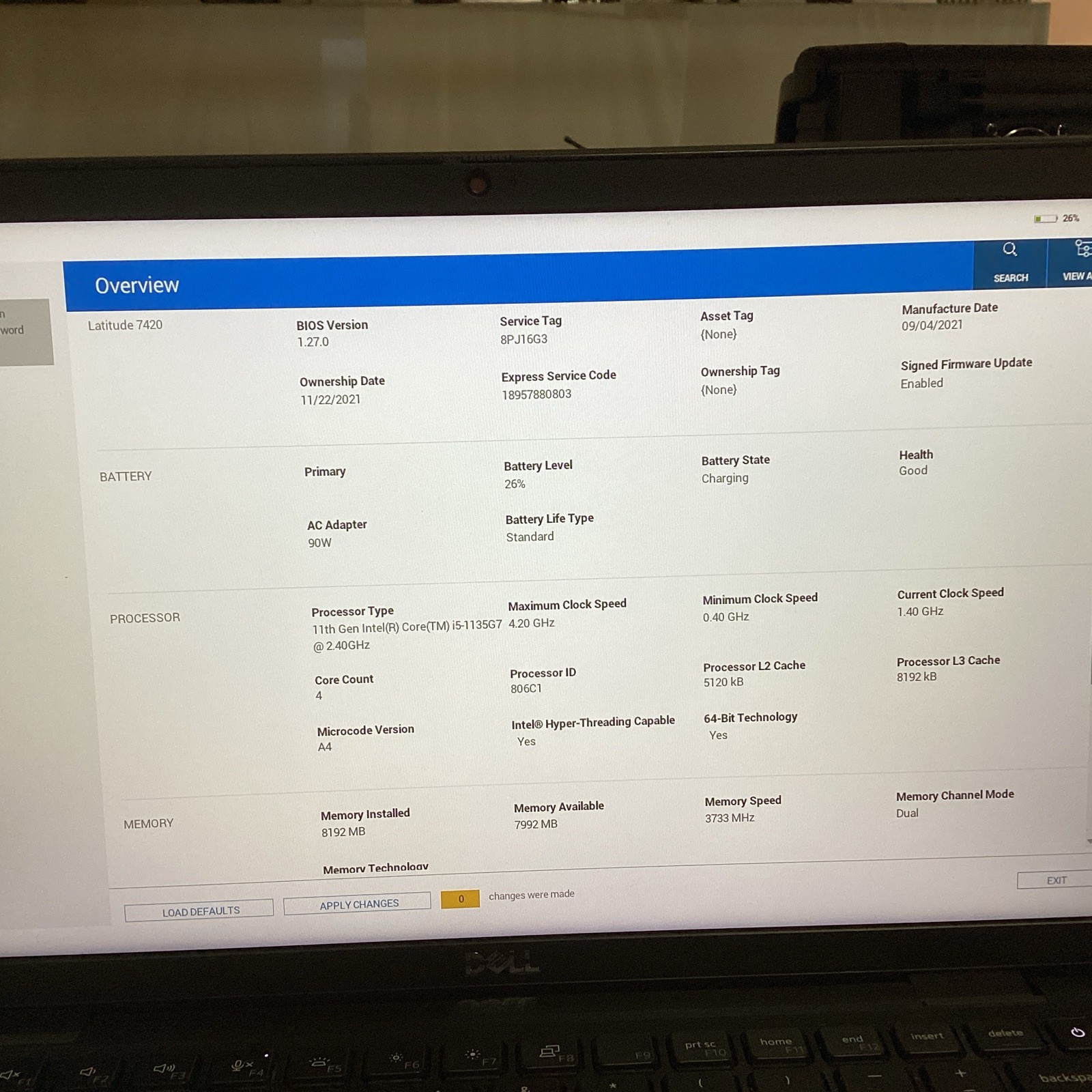 Lot of 2 Dell Latitude 7420 14″ 1) i5-1135G7 1)i7-1185G7 8GB RAM 256GB SSD NO OS