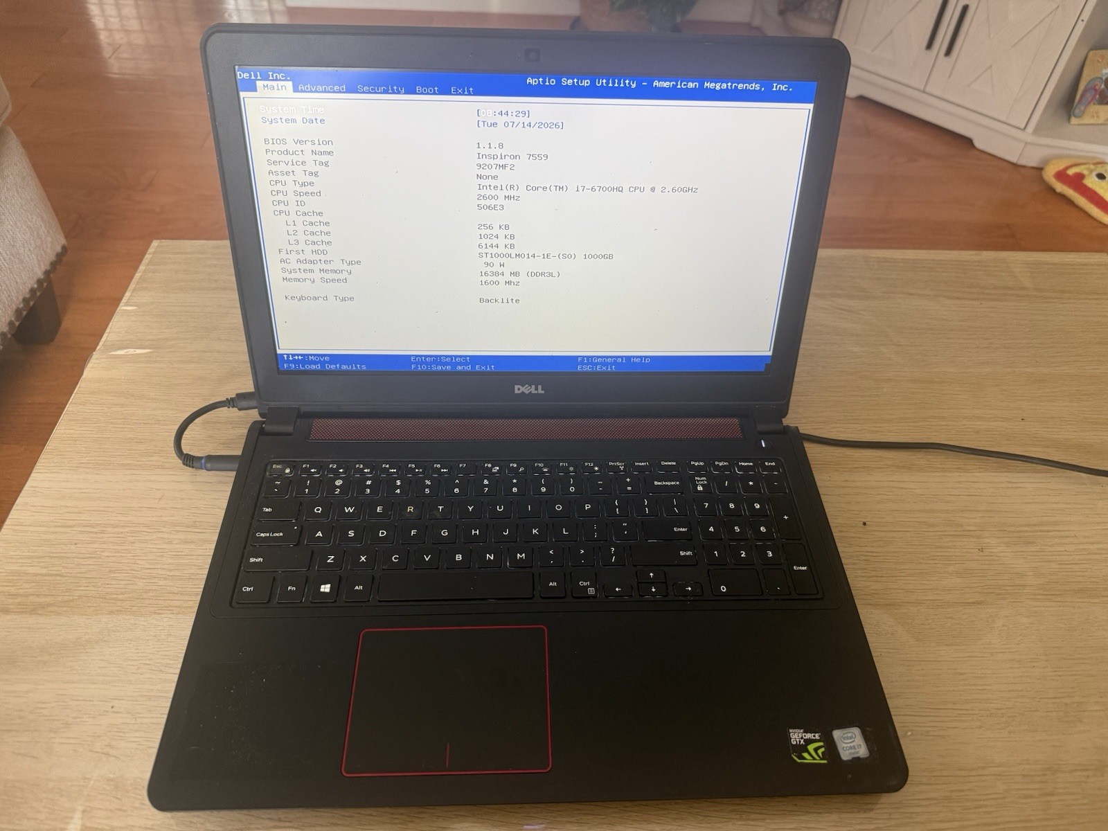 Dell Inspiron 7559 Gaming i7-6700HQ 2.60GHz 16GB RAM 1TB HDD GTX 960M