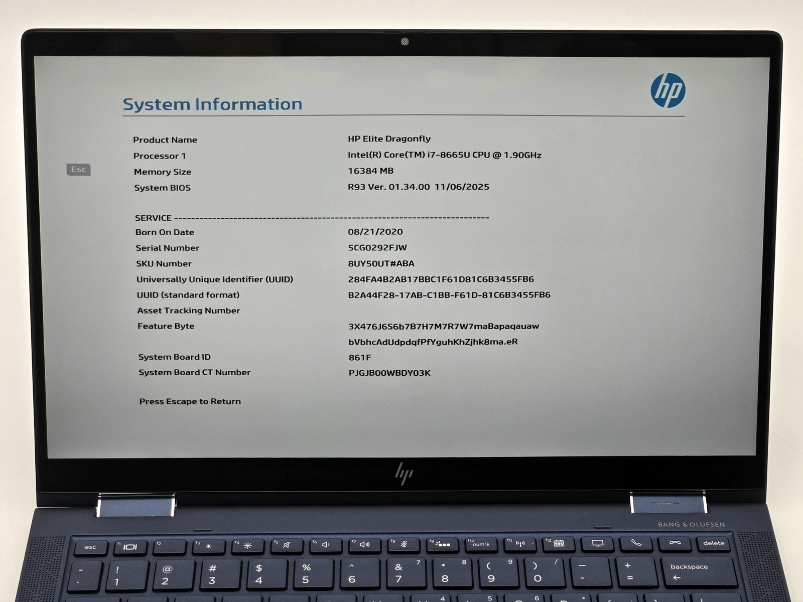 HP Elite Dragonfly 2-in-1 13″ FHD Touch I7-8665U 512GB 16GB W11P Backlit FPR