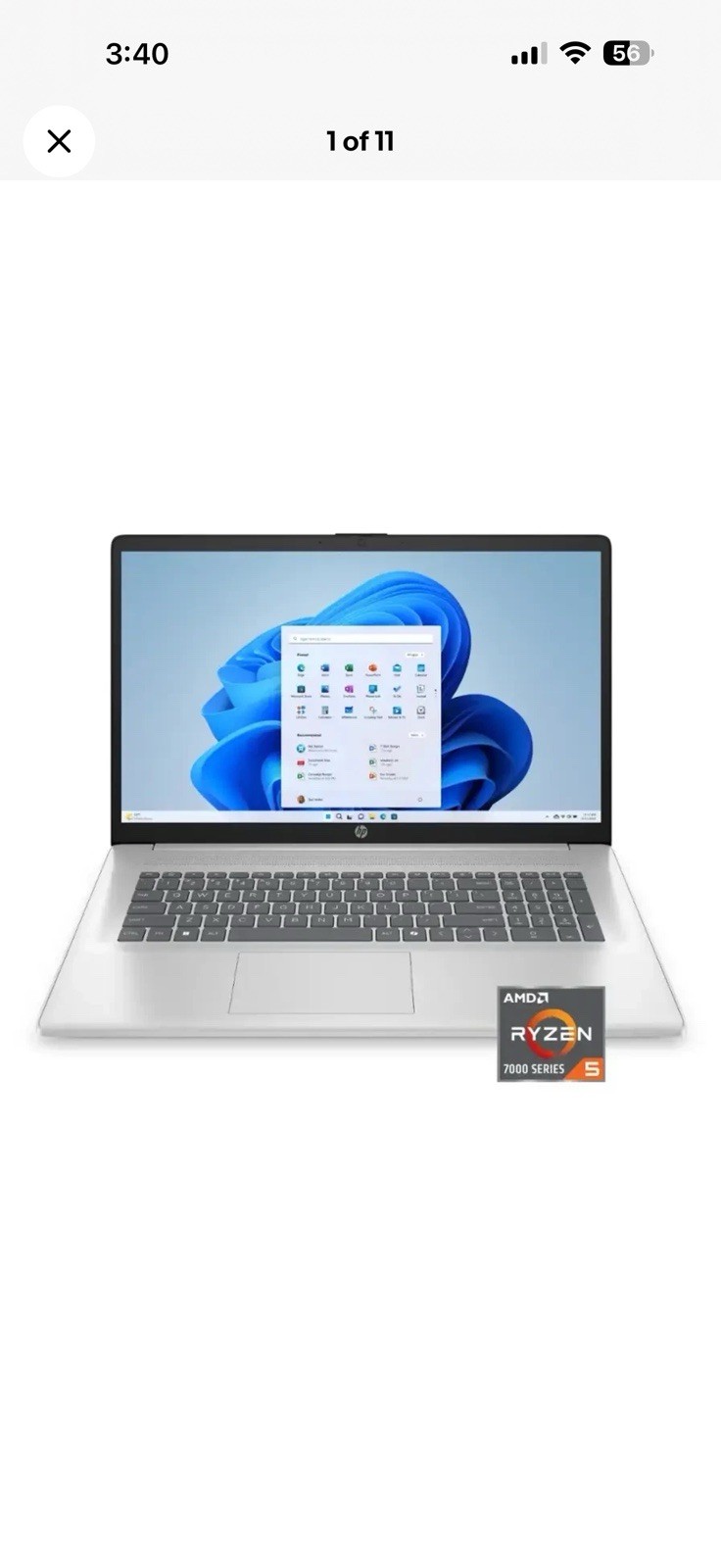 HP Laptop 17-CN4071CL 17.3″ 150U 5.4GHz 8 GB RAM 512GB SSD