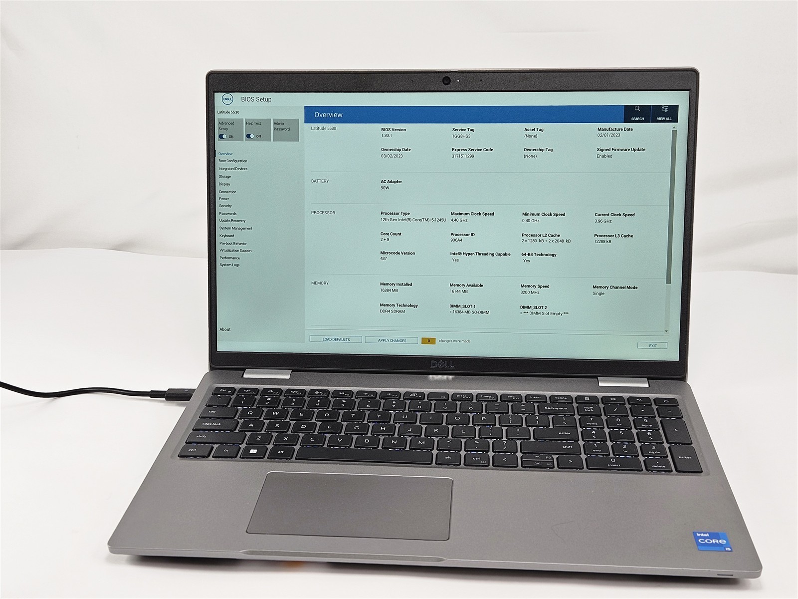 Dell Latitude 5530 P104F 15.6″ 16GB 256GB SSD Intel Core i5-1245U