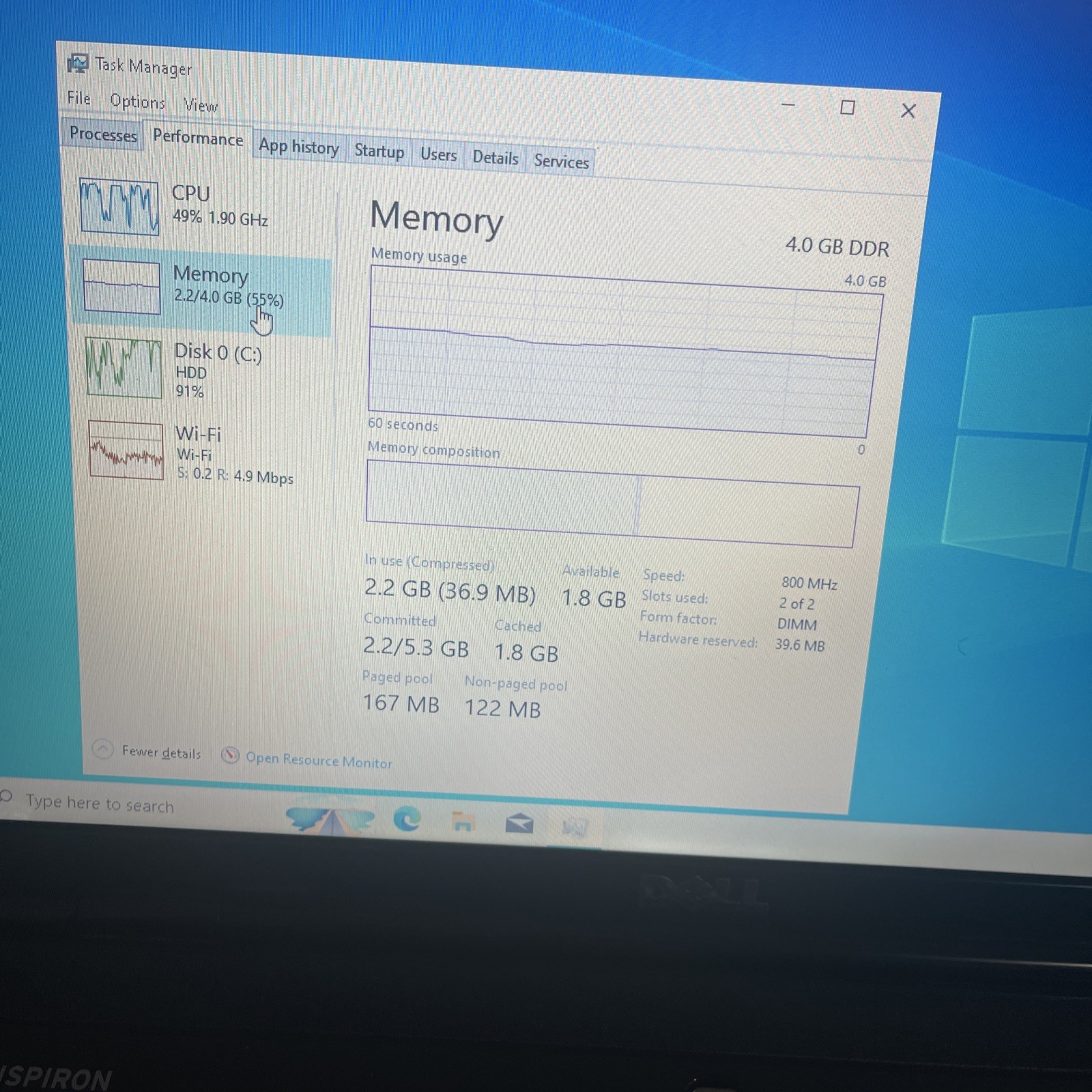 Dell Inspiron 1545 Intel Pentium Dual-Core T4200 2GHz 4GB Ram 300GB HD W10 Parts