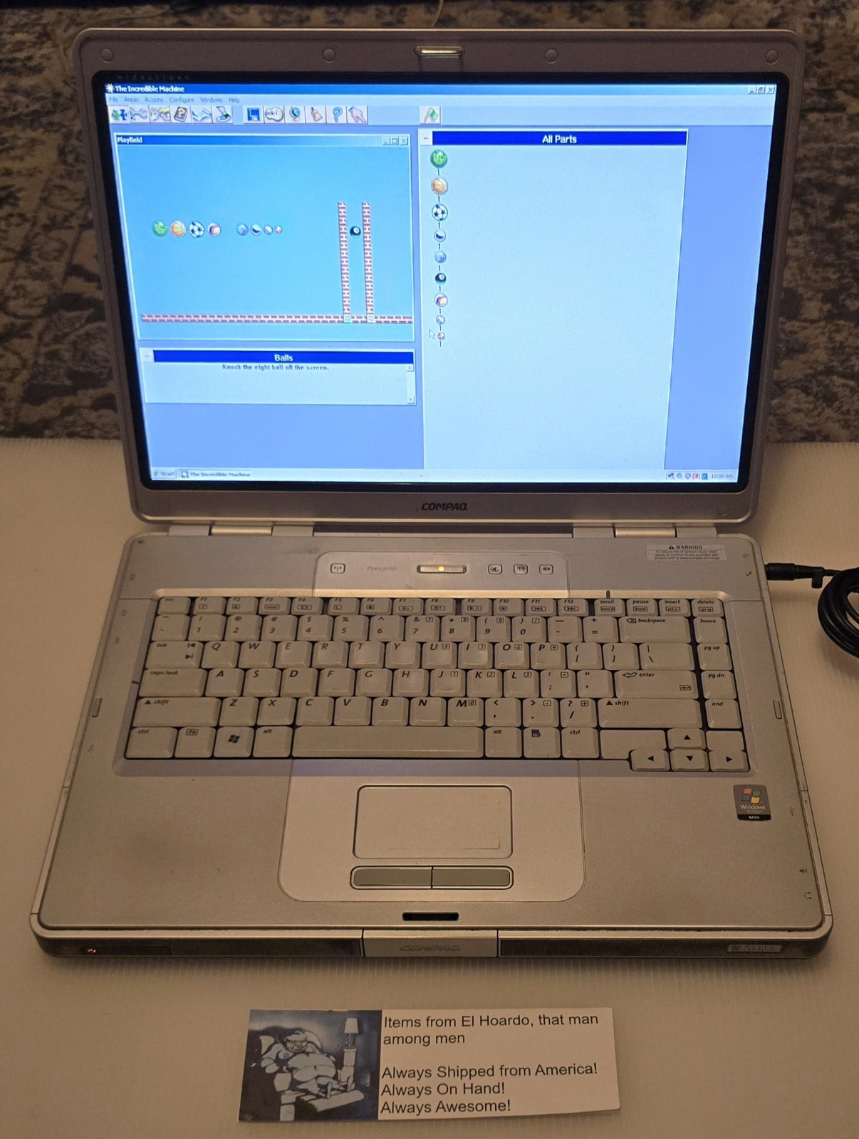 Compaq Presario C500 Laptop Intel Celeron M 1.60 Ghz 2GB Ram 80GB HDD Win XP Pro