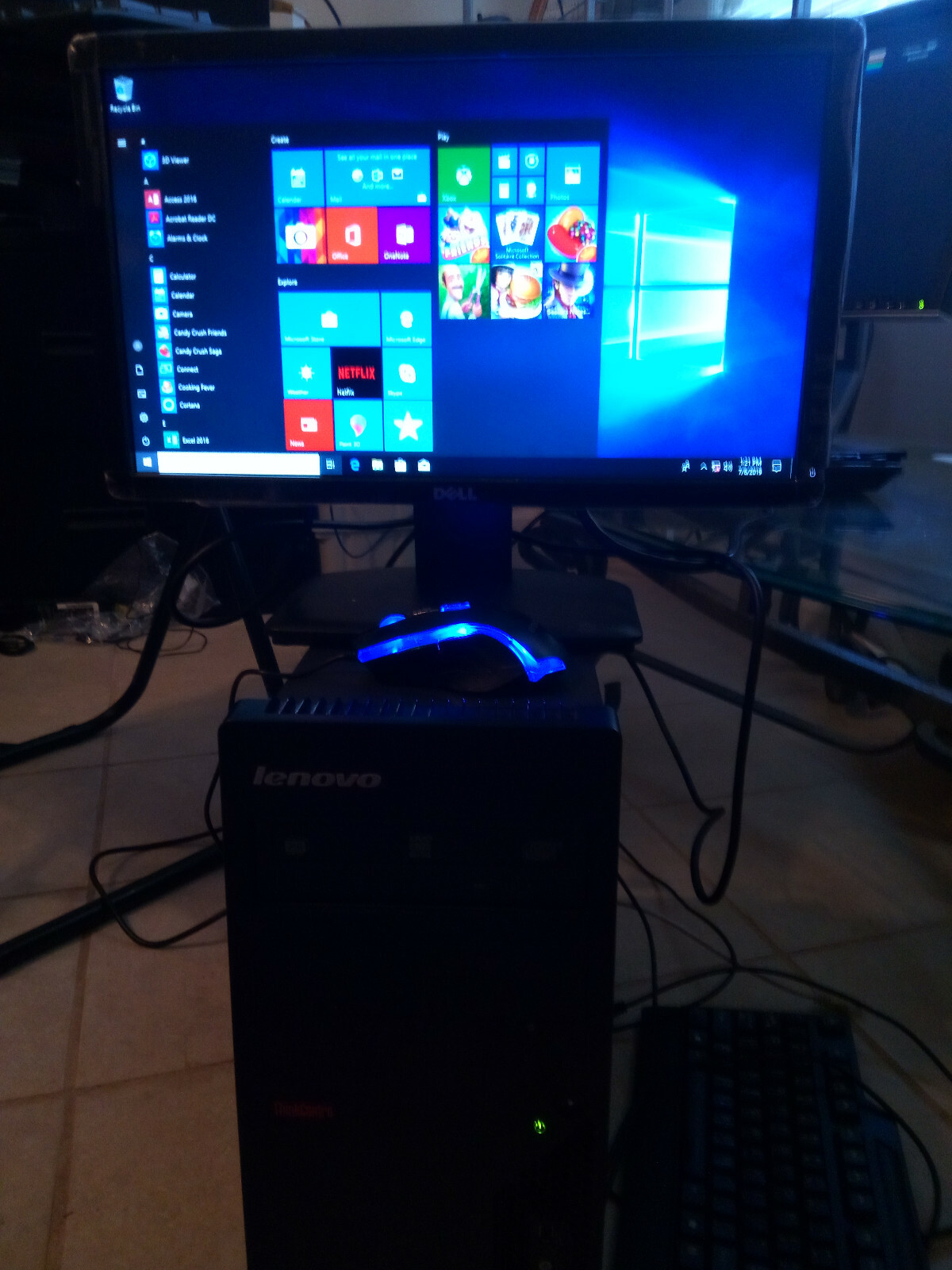 Lenovo M58P Intel Core 2 Duo CPU 3.00Ghz, Ram 2GB,win 10, Ms Office 2016