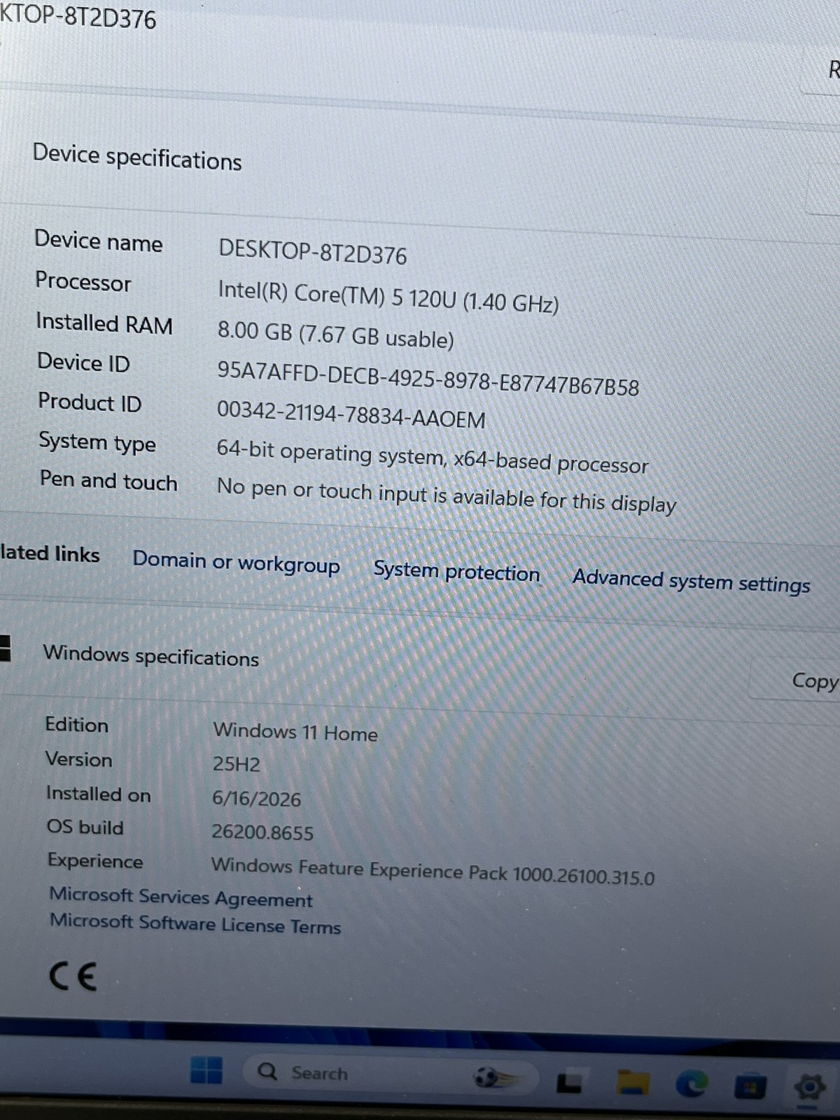 Ideapad Slim 3 15IRU9 15.6in FHD Intel Core 5 120U 1.4GHz 8GB RAM 256GB SSD