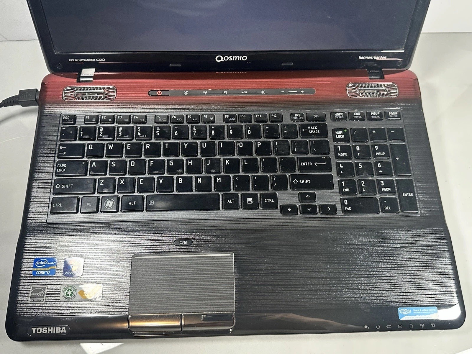 Toshiba Qosmio X770 17” i7-2670QM 8GB Boots BIOS No HDD OEM Charger VG+