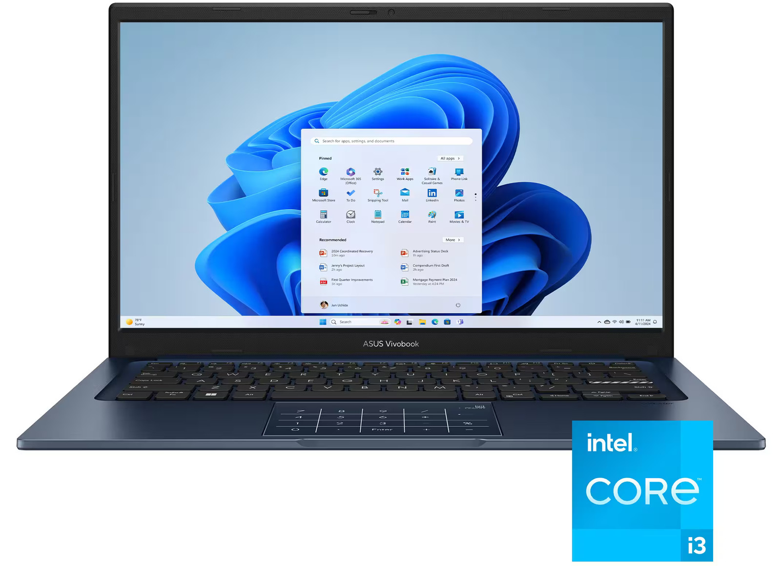 ASUS Vivobook 14 14″ FHD Laptop Intel Core i3 8GB Memory 128GB SSD Windows 11 H