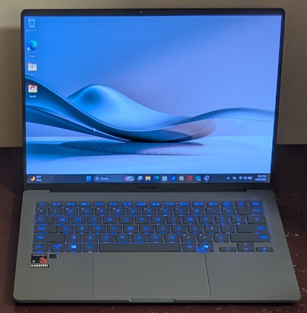 ASUS Zenbook A14 UX3407 14″ FHD+ OLED (Snapdragon X, 32GB RAM, 1TB SSD) Gray