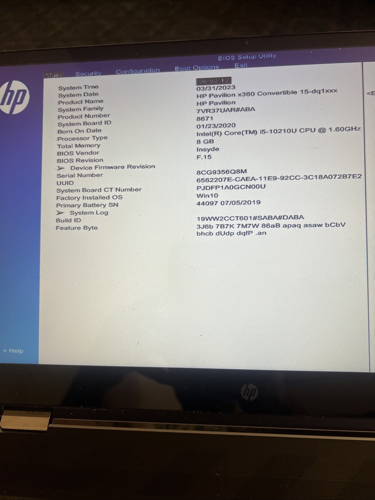 2-in1 HP Pavilion x360 Convertible 15″ i5-10210U 1.6GHz 8GB RAM 256GB SSD Win11