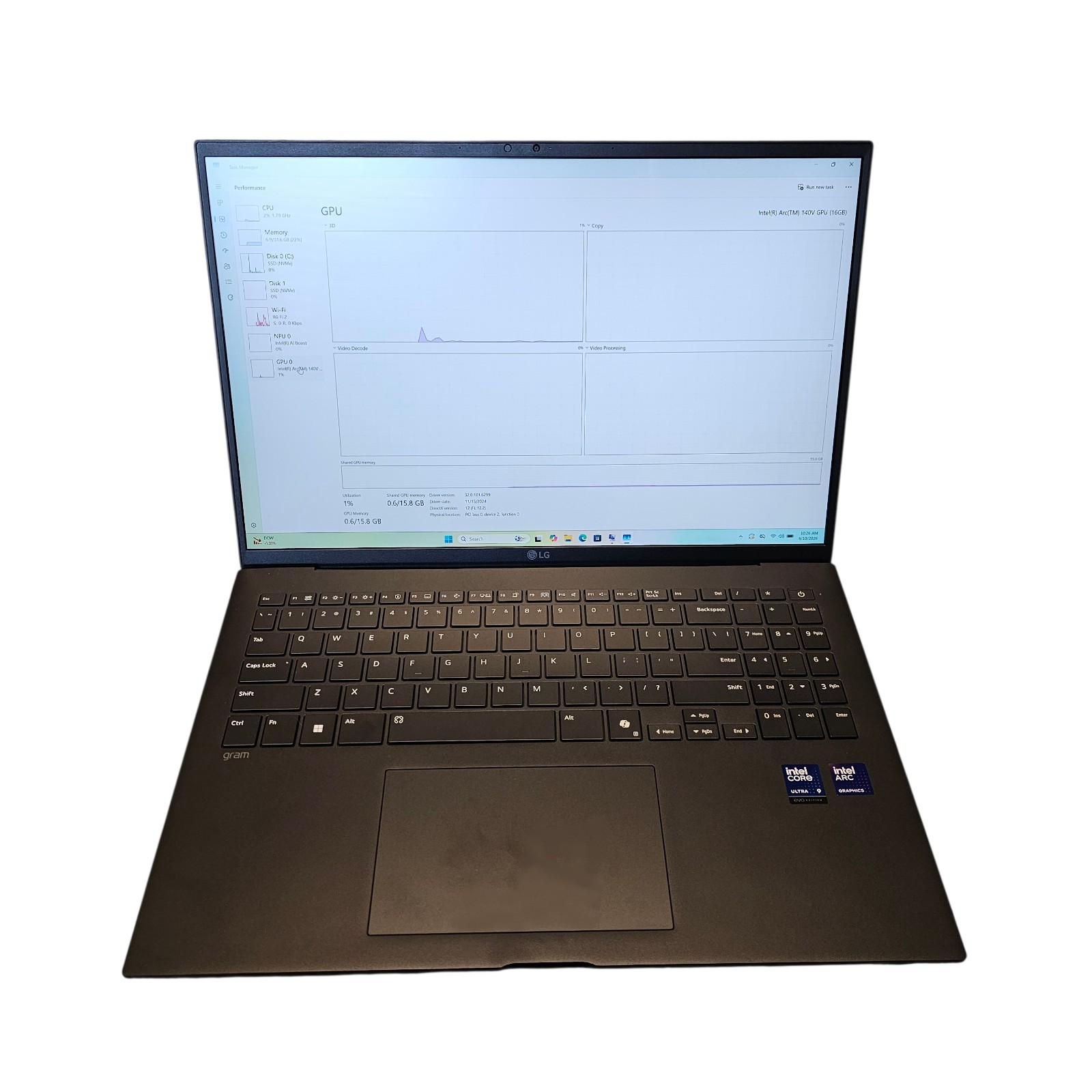LG Gram 16 16Z90TL-H.AUB9U1 Touch Laptop Ultra 9 288V 32GB – 2TB – Open Box