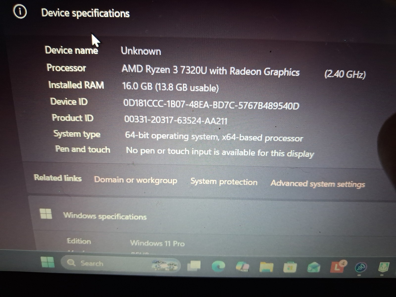 Lenovo Laptop V15 G4 AMN 15.6″ AMD Ryzen 3 7320U 256GB- Black