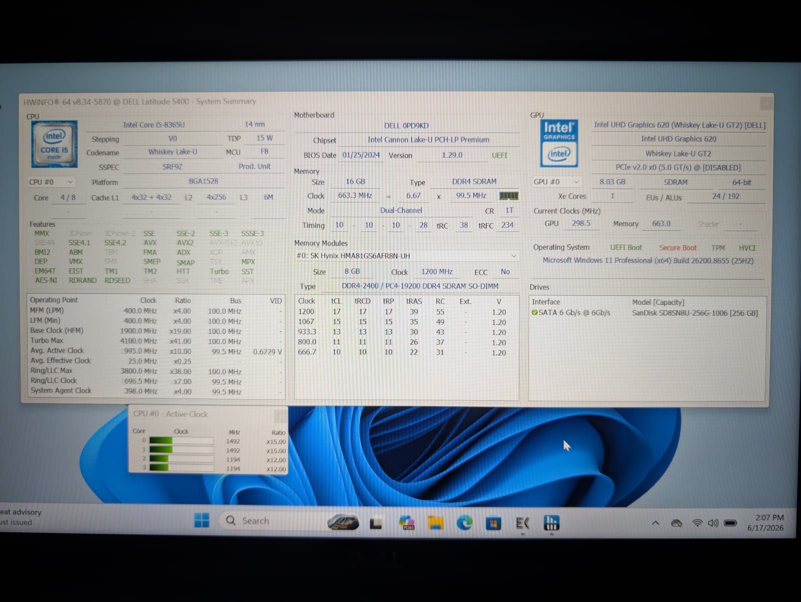DELL LATITUDE 5400 | i5-8365U 16GB RAM 256GB SSD | FHD Backlit | Windows 11 Pro