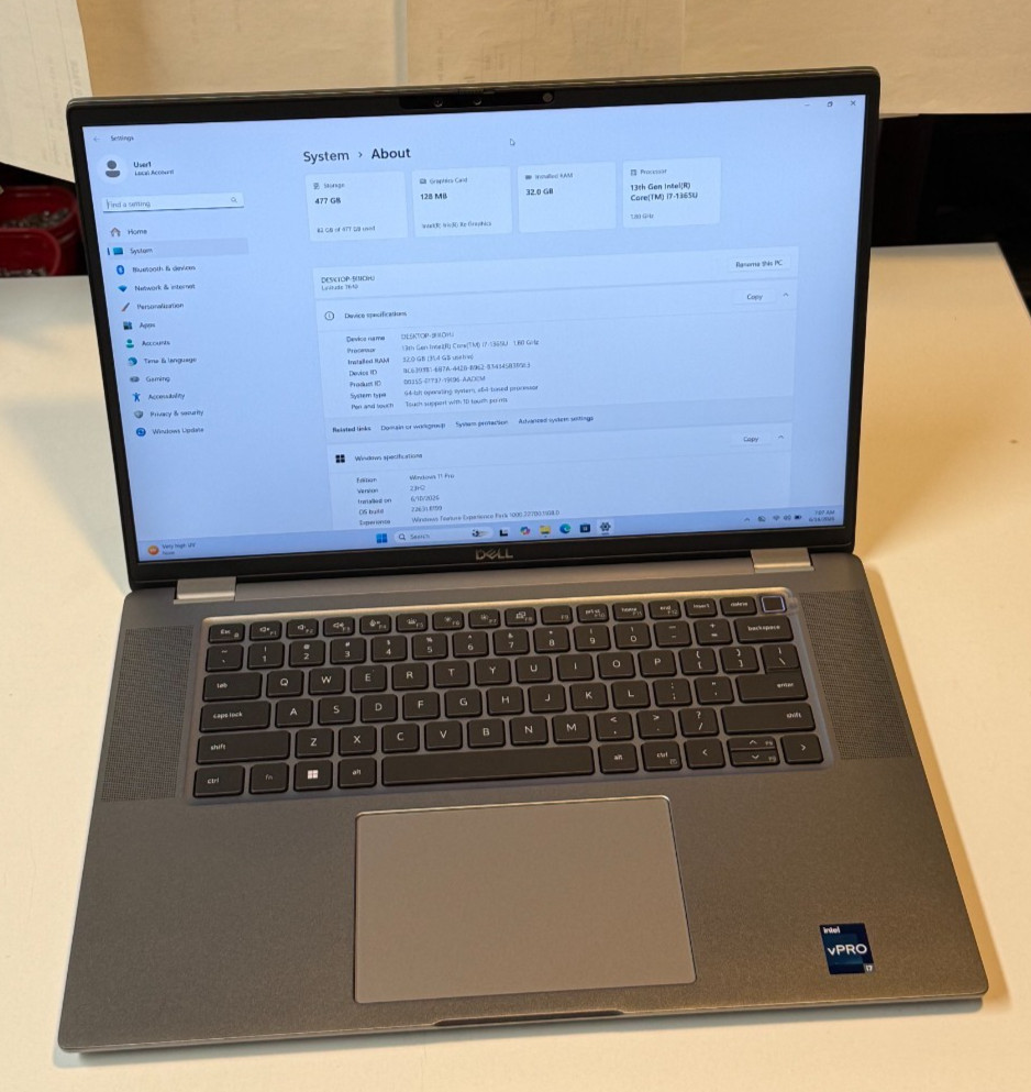 Dell NEW Latitude 7640 16″ Laptop 13th GEN i7-1365U 32GB Ram 512GB SSD W11PRO