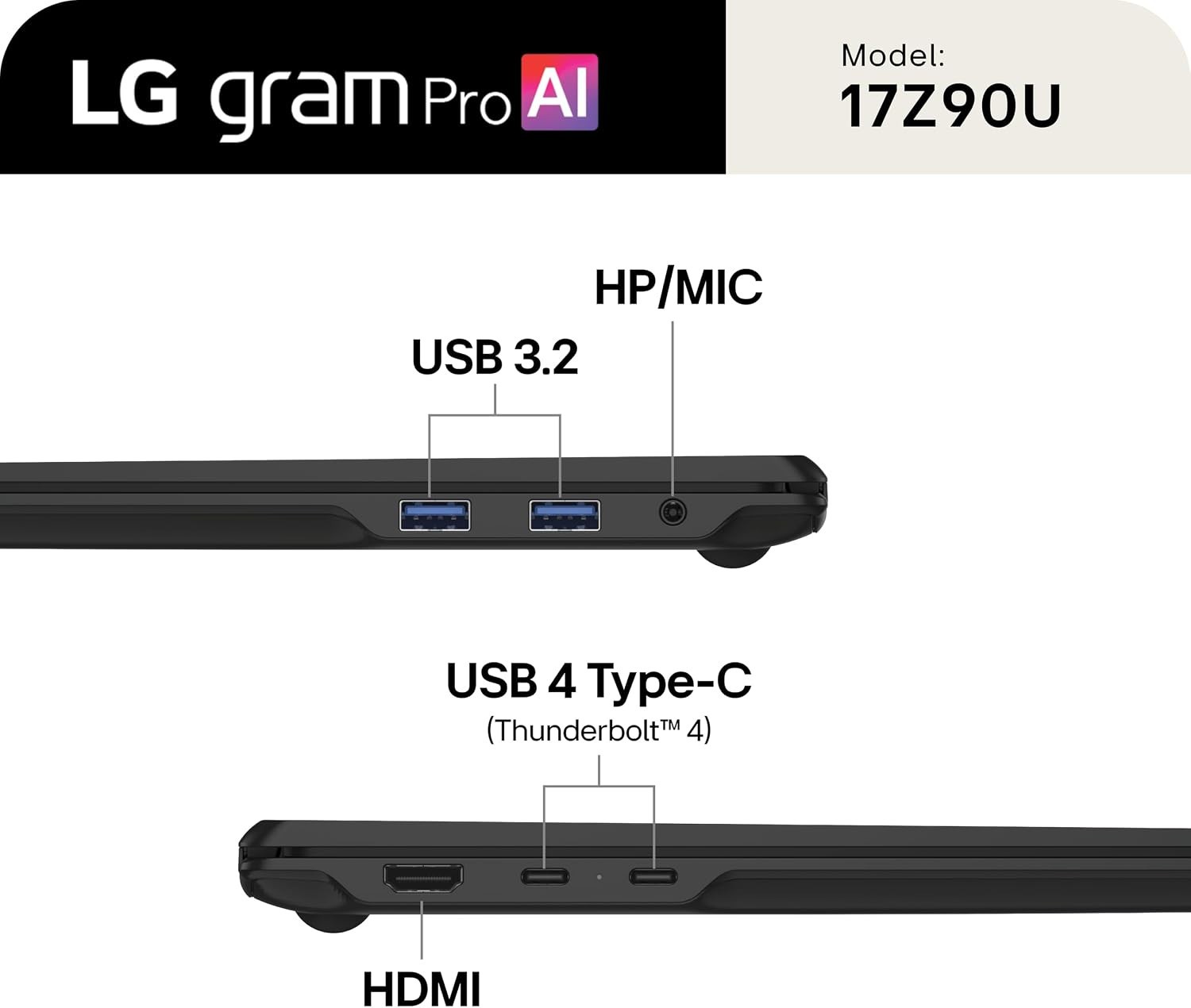 LG Gram Pro 17: Ultra 7 355, 32GB RAM, 1TB SSD, 17″ 2560×1600 Touchscreen