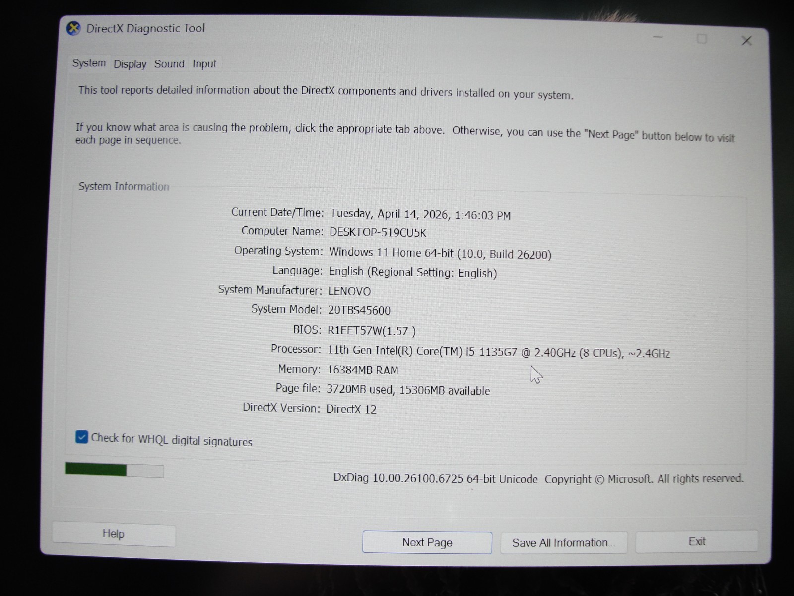 Lenovo ThinkPad T14 Gen 2 14″ FHD Intel i5-1135G7 2.4GHz 16GB RAM 128GB