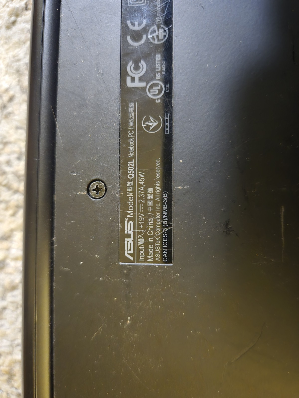 ASUS Q502l As Is Laptop for Repair #4112