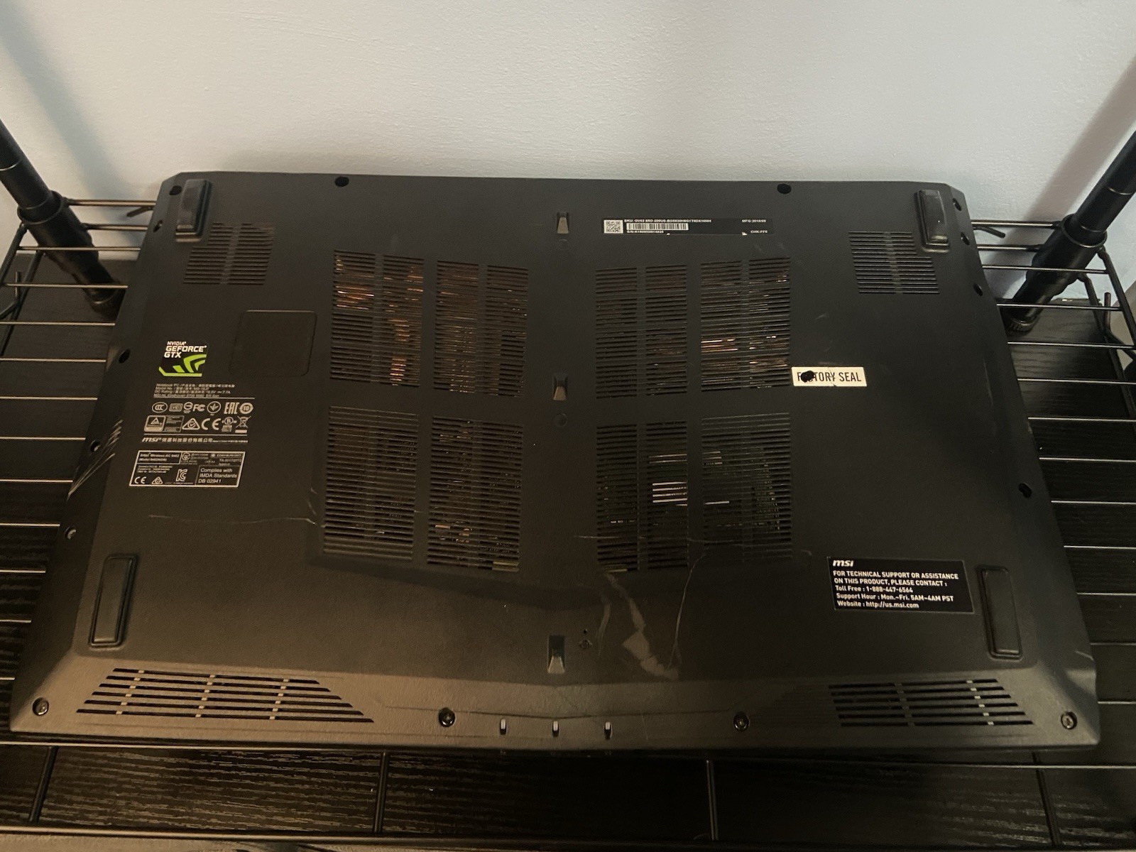 MSI GV62 8RD i5-8300H 2.3ghz 16gb ram 1tb ssd