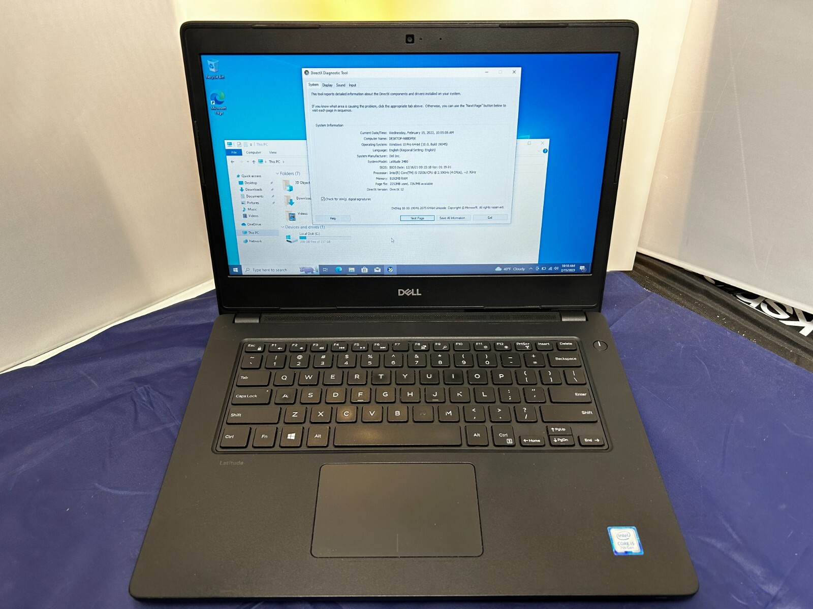 DELL LATITUDE 3480 14″ INTEL CORE i5-7200U 2.50GHZ 8GB RAM 256GB SSD W10PRO