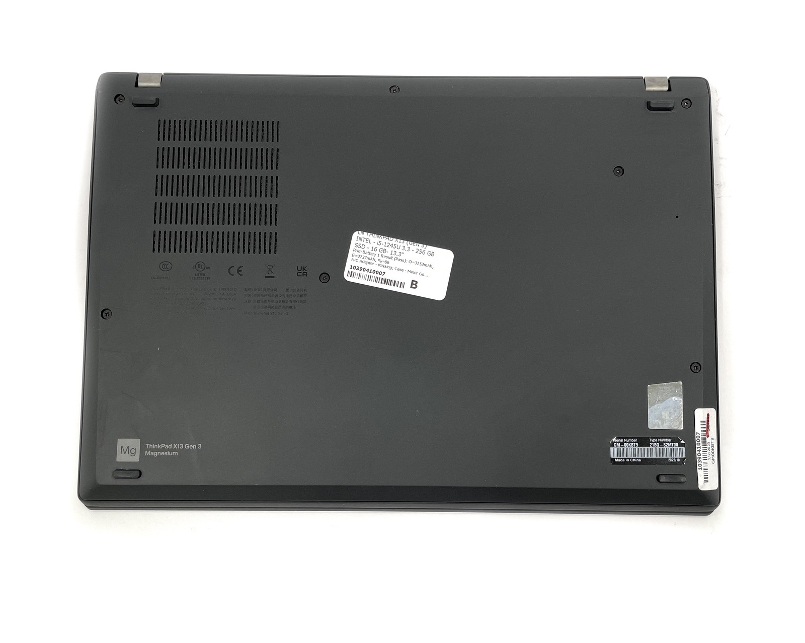 Lenovo ThinkPad X13 Gen 3 Laptop i5-1245U 1.6GHz 256GB SSD 16GB RAM NO OS