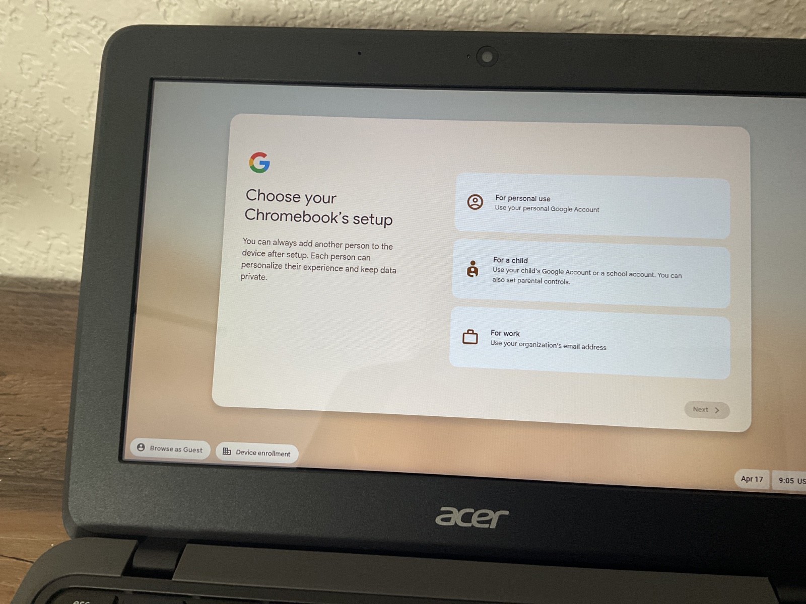 Acer C733T-C8SZ 11.6″ Chromebook 311, Celeron N4000, 4GB RAM, 32GB – Excellent