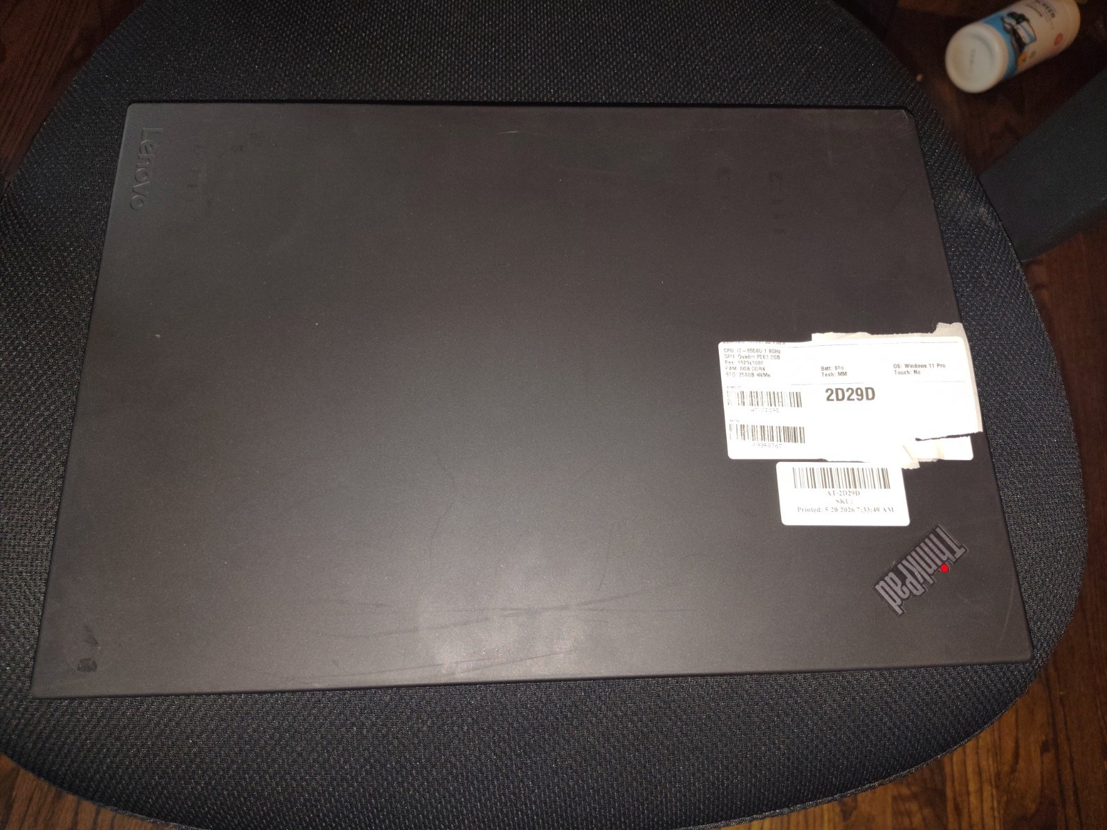 Lenovo ThinkPad P52s 15.6″ i7-8650u 256GB SSD 8GB RAM Win11 NVIDIA OFFICE 2024