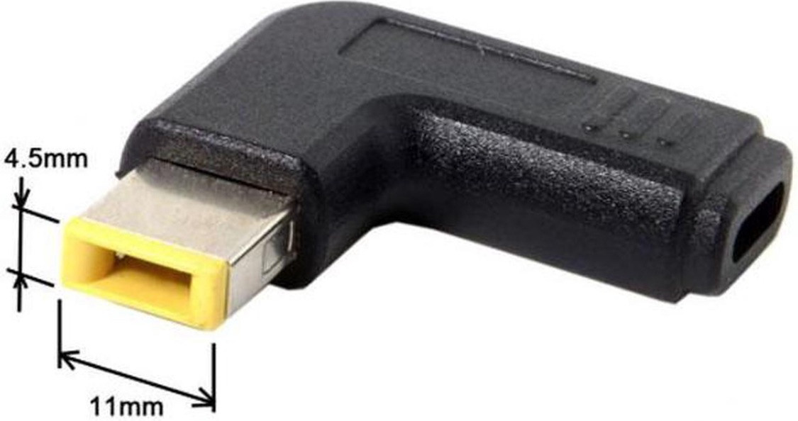 90-degree Angle PD USB-C to Lenovo ThinkPad X1 Carbon Adapter (See Pics)