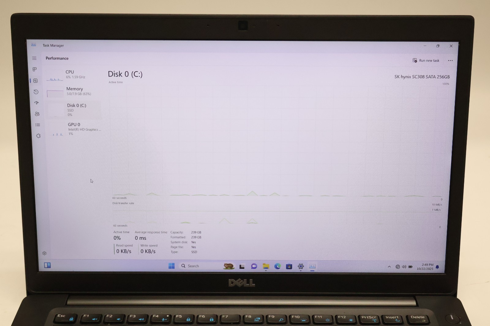 Dell Latitude 7480 i5-7300U 2.60GHz 8GB Ram 256GB SSD Windows 11 Pro Notebook