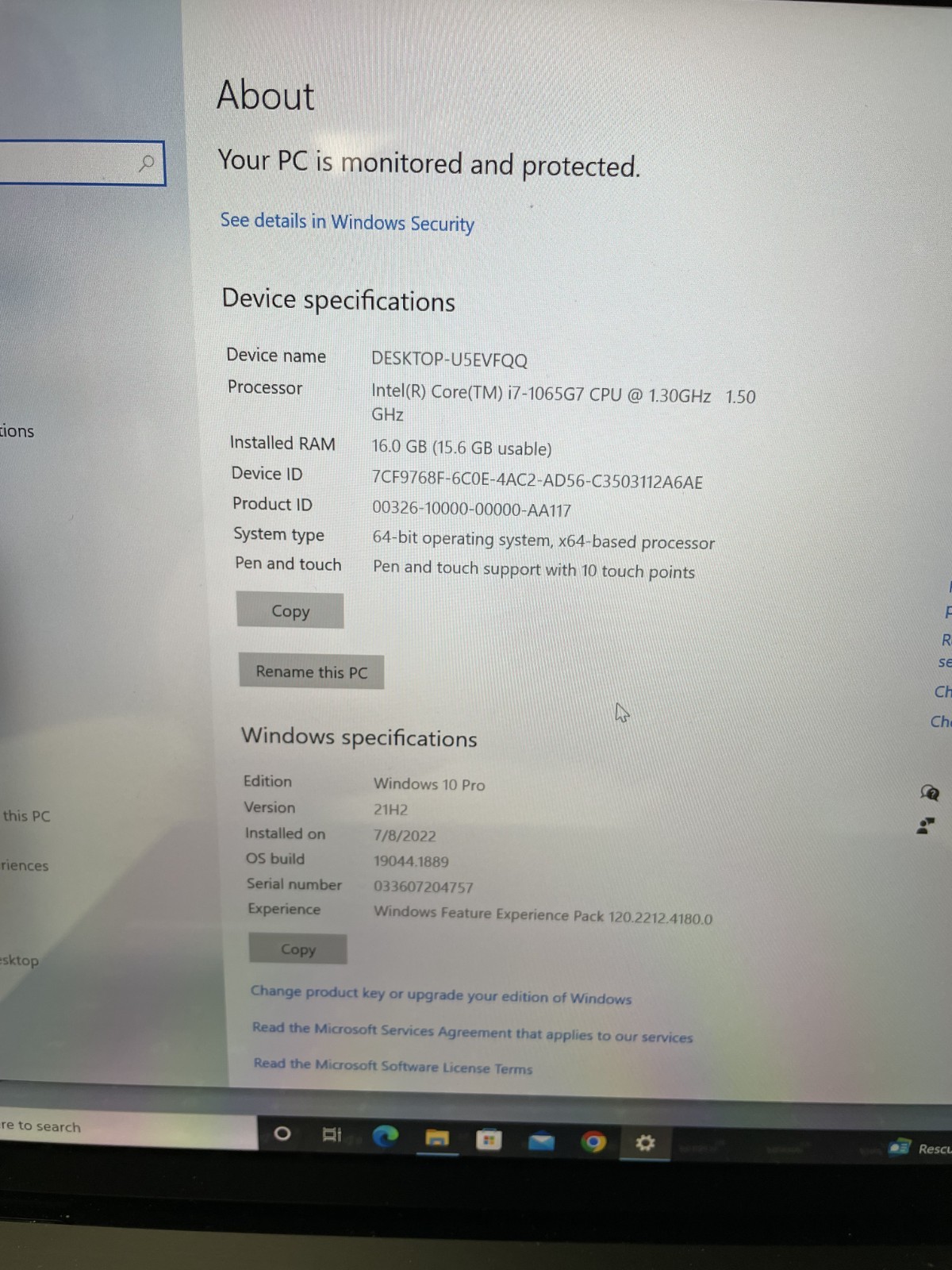 Microsoft Surface 1868 Intel i7-1065G7 @1.30GHz 16GB RAM 256GB SSD Win10Pro READ