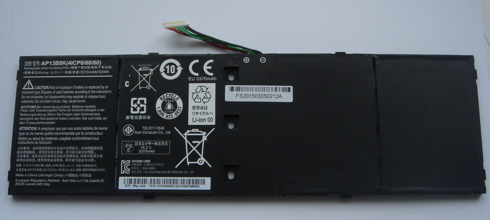 Original Battery Packard Bell ENTF71BM TF71BM Genuine New in France