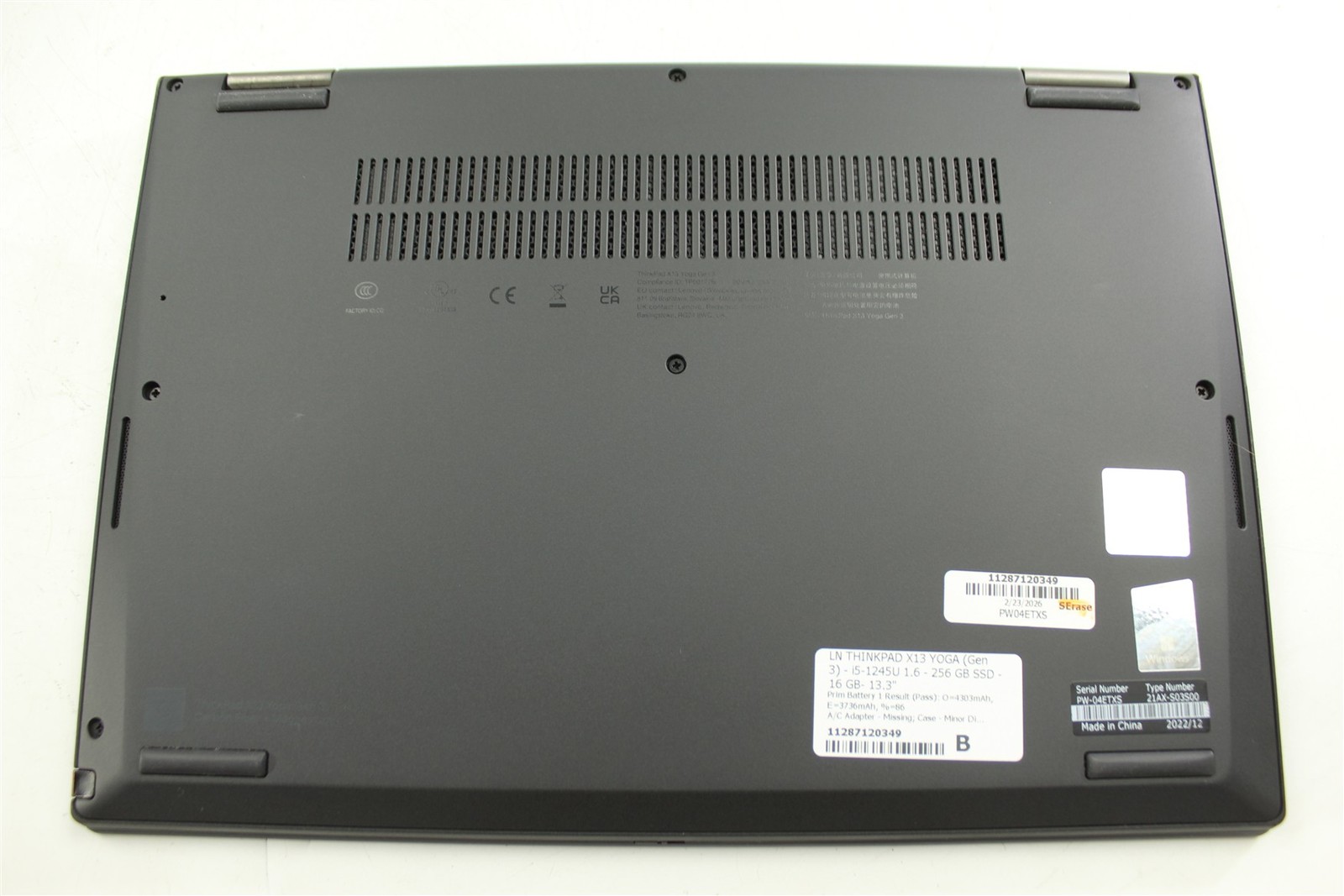 Lenovo ThinkPad X13 Yoga Gen 3 13.3″ i5-1245U 1.6GHz 256GB SSD 16GB RAM W11H