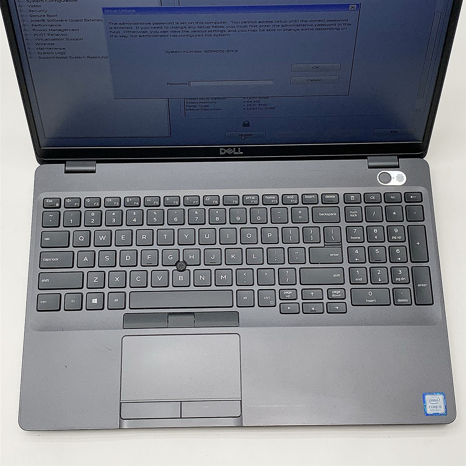 Dell Latitude 5501 Laptop i5 9400H 2.50GHZ 15.6″ FHD 16GB RAM NO HDD BIOS LOCKED