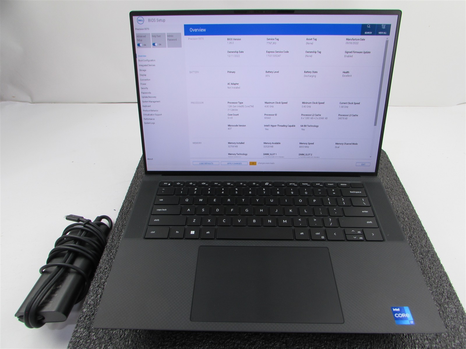 DELL PRECISION 5570 CORE I7-12800H 1TB SSD 32GB RAM NVIDIA RTX A1000 WIN 11 PRO