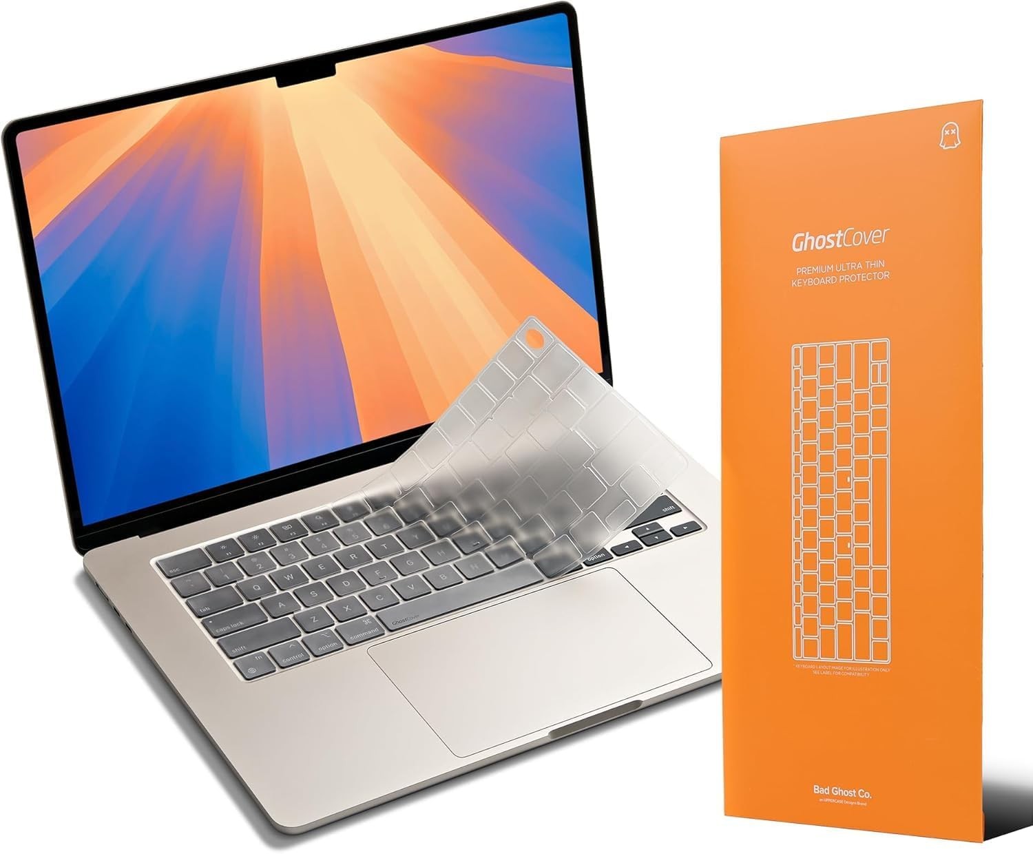 GhostCover FlexType Premium Keyboard Protector for 2021-2026 MacBook Pro 14/16