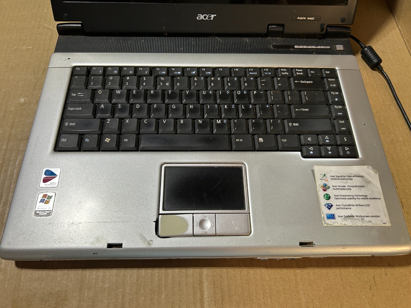Used – Parts – Vintage – Acer Aspire 1640Z – Intel Pentium M – Centrino – 1GB