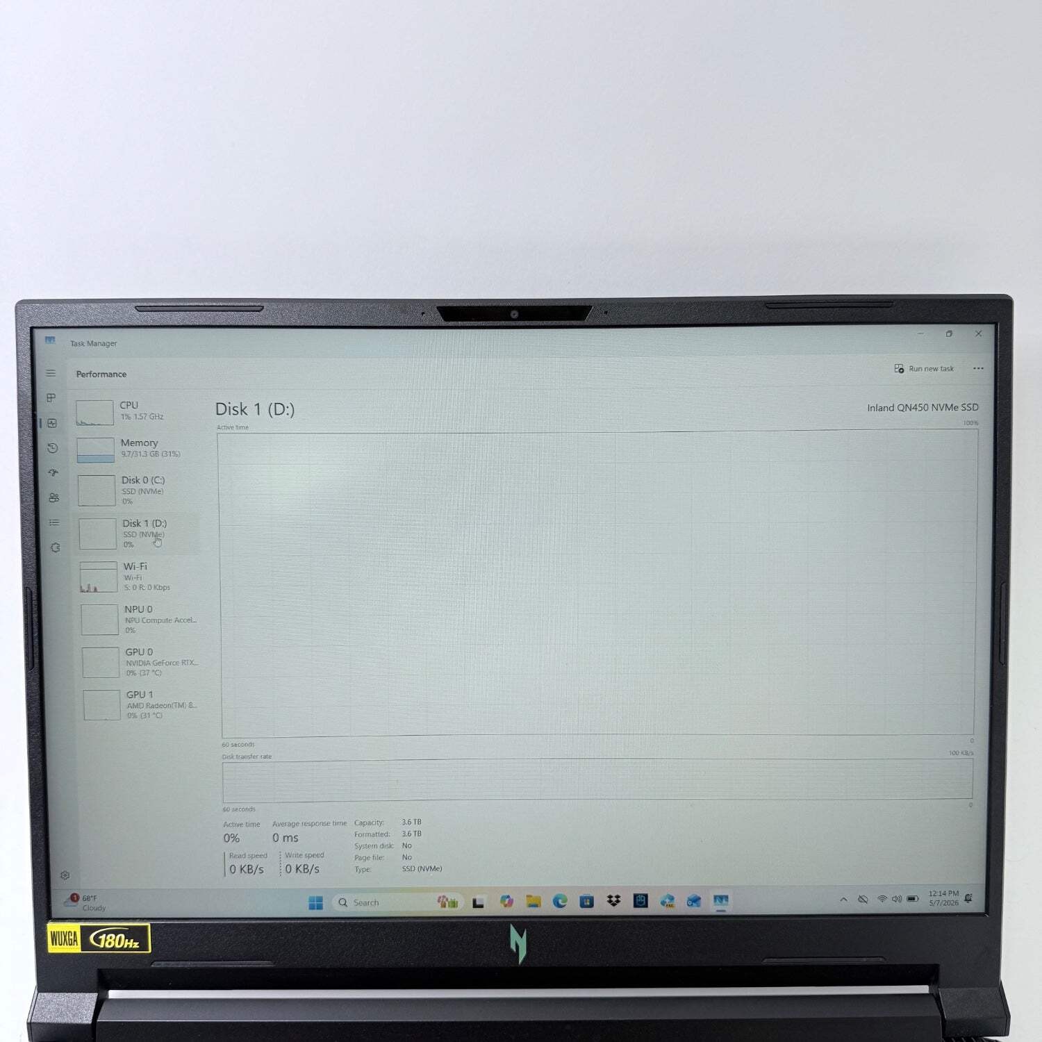 Acer Nitro V16 Ryzen AI 7 350 2.0GHz 32GB RAM 1TB SSD GeForce RTX 5060