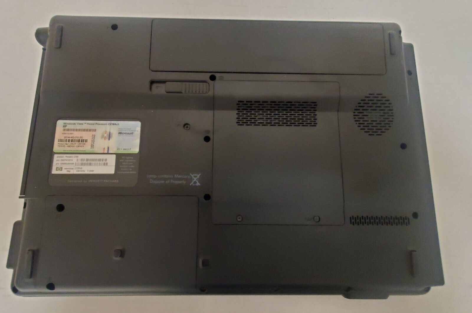 HP Compaq Presario C700 15.4” Intel Pentium Dual Core 1GB RAM NO HDD Works fine