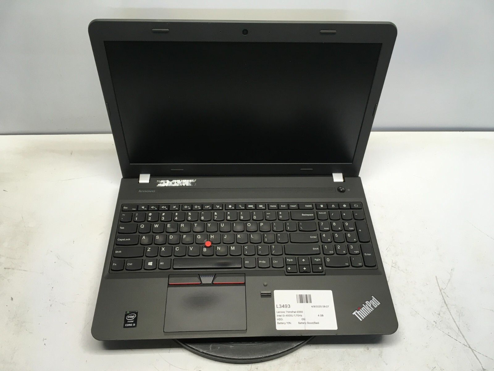 Lenovo ThinkPad E550 Intel i3-4005U 1.7GHz 4 GB NO HDD