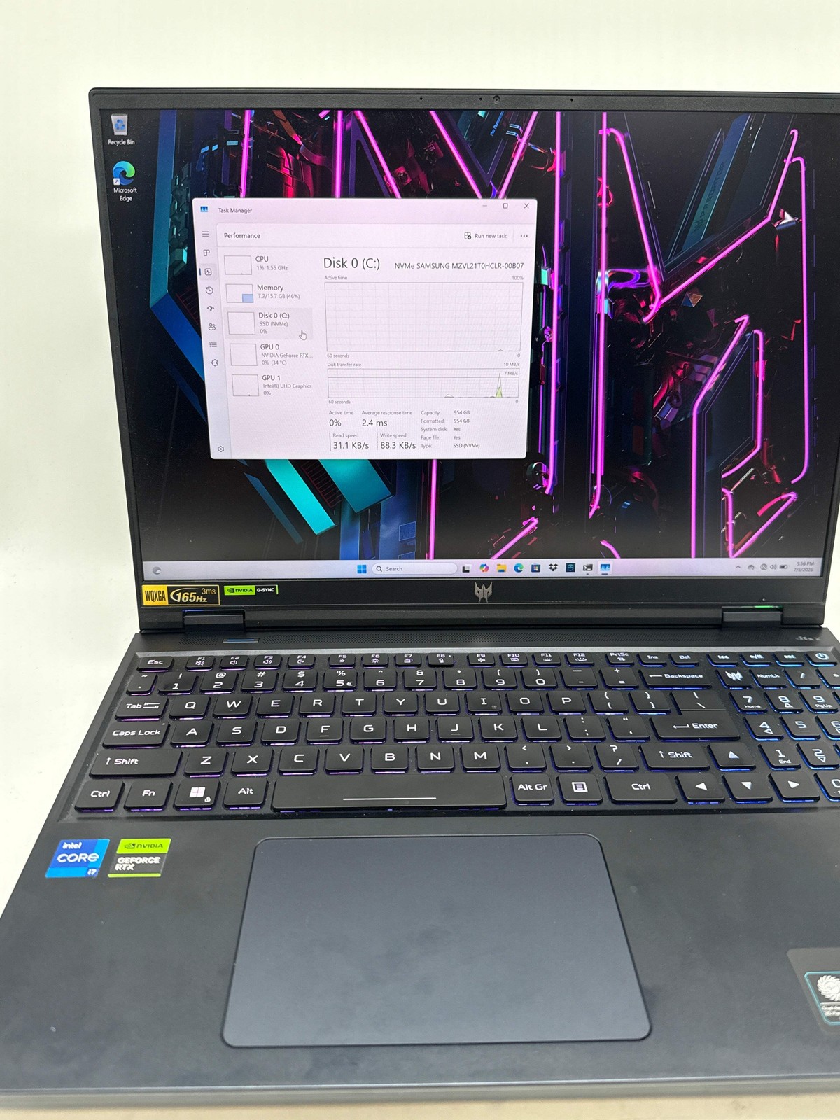 Acer Predator Helios 16 PH16-71 16″ i7-13700HX 16GB RAM 1TB SSD GeForce RTX 4060