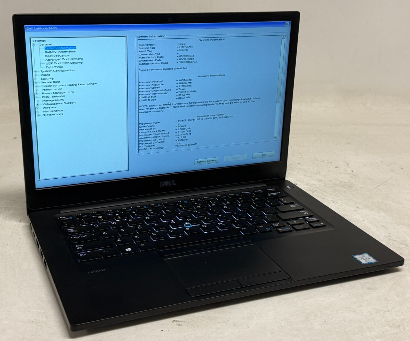 Dell Latitude 7480 14″ (i5-7300u 2.60GHz – 16GB RAM – 256GB SSD – Win11Home)