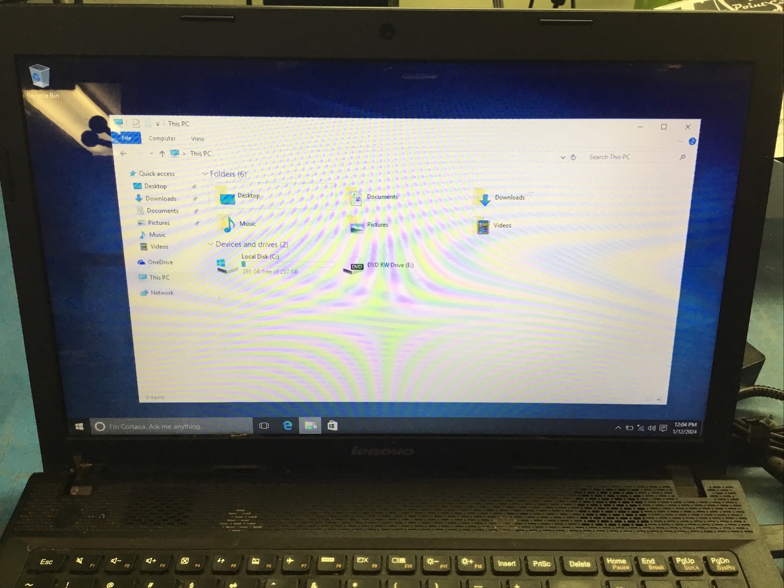 Lenovo G505 Laptop, AMD E1-2100 APU w/ Radeon graphics, 4GB, 320GB, Win 10 – H1