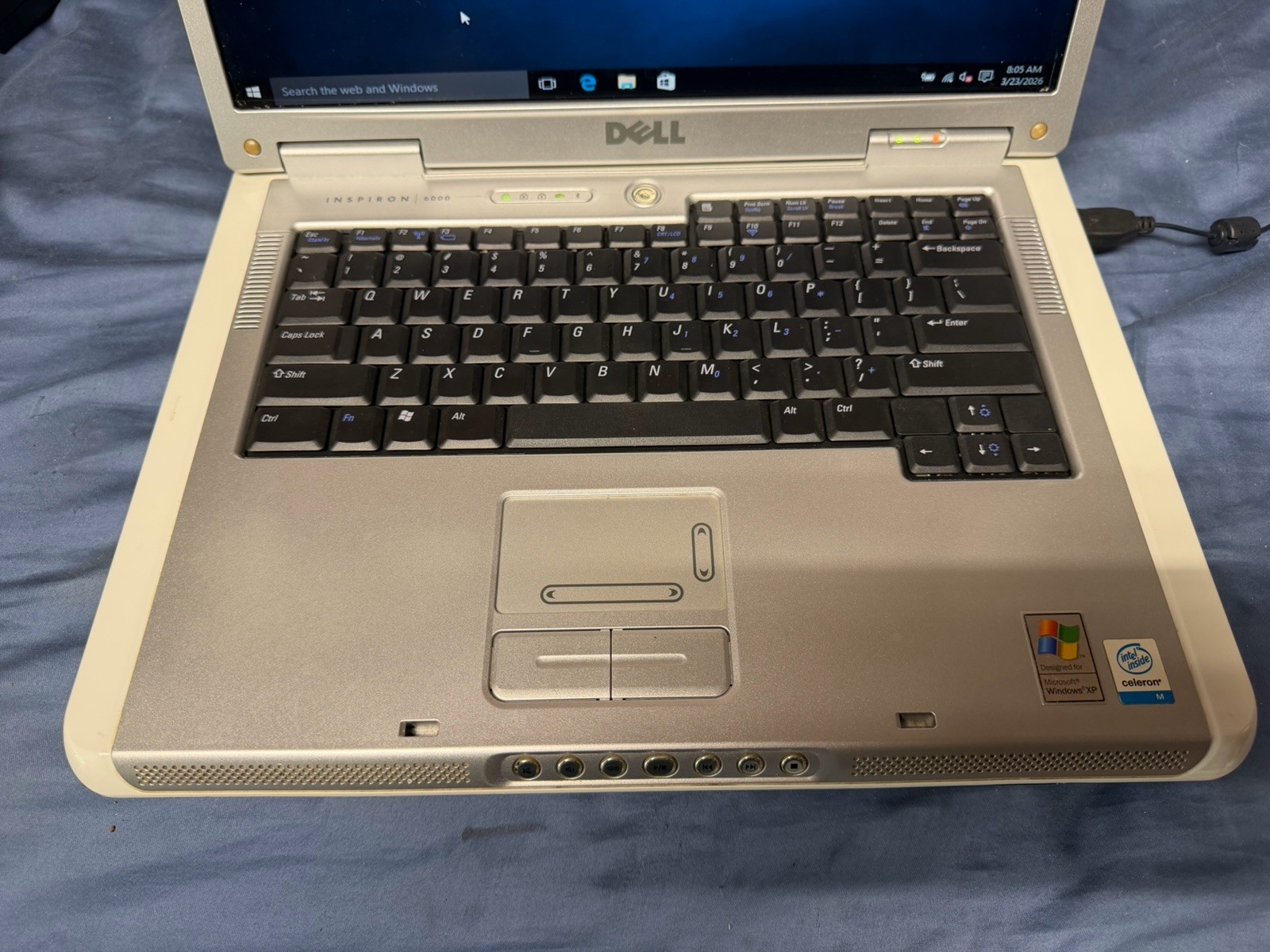 Dell Inspiron 6000 Laptop, 15.1 TFT, Win10Home, Celeron 1.33, 80GB, 2GB, DVD-RW
