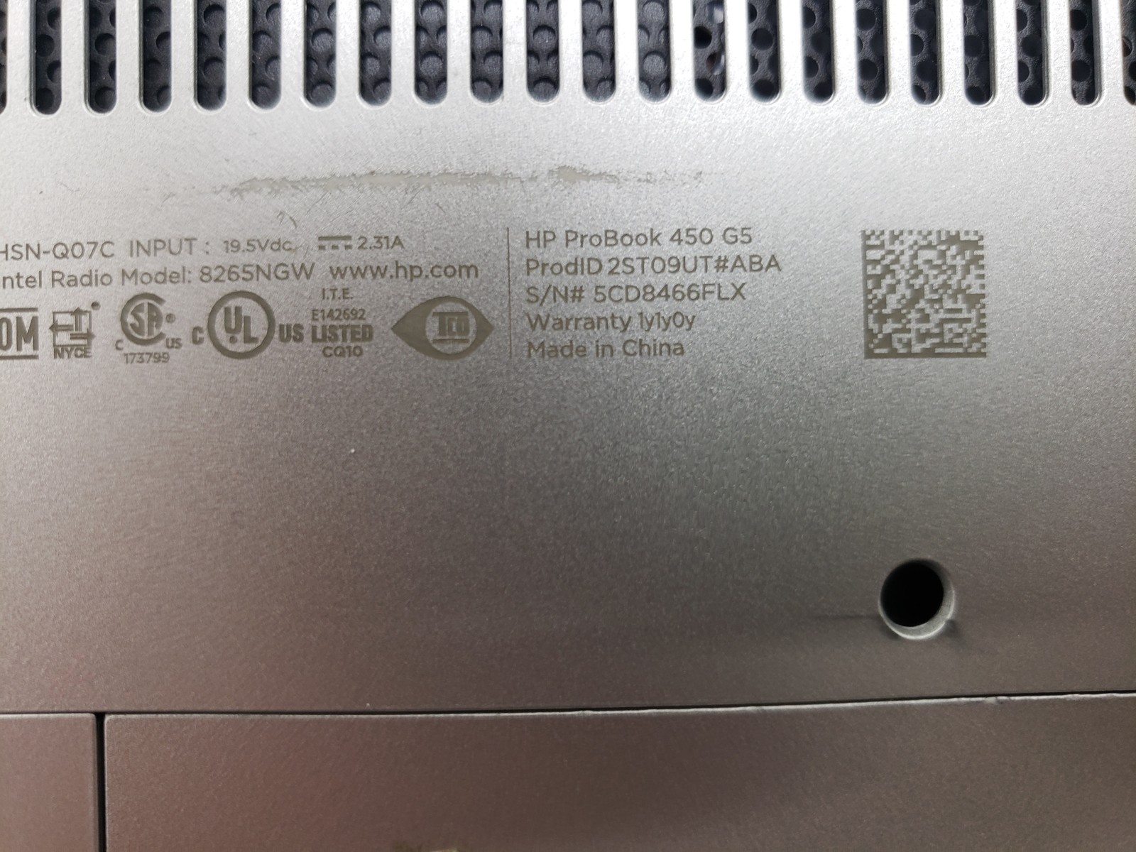 HP ProBook 450 G5 Intel Core i5-8250U 8GB RAM 128GB SSD 15.6″ Laptop Win 11 Pro.