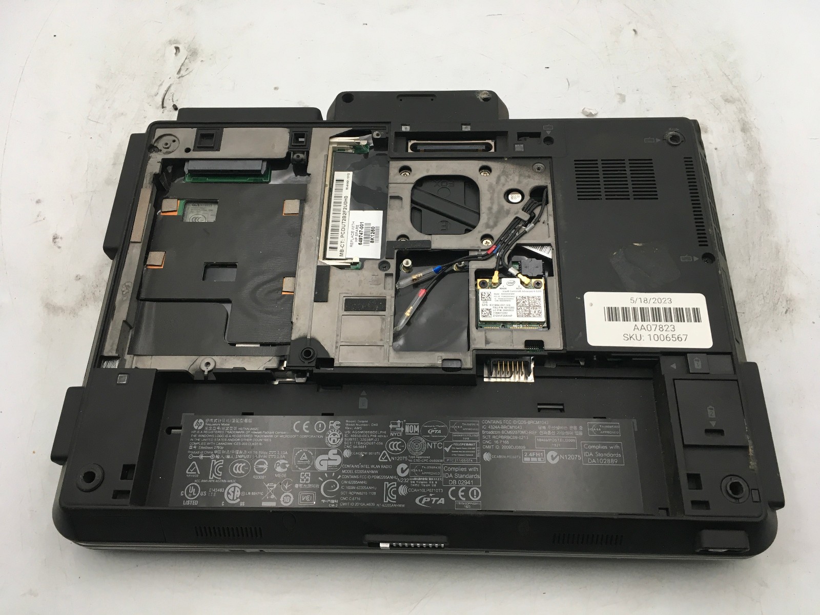 HP ELITEBOOK 2760P – BOOTS TO BIOS – INTEL I5 2540M – NO RAM – READ DESCRIP – BB