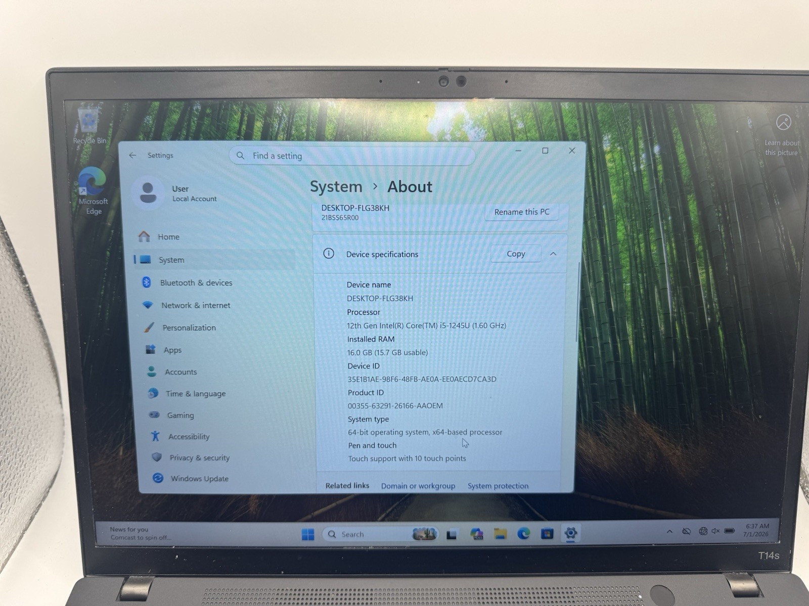 Lenovo Thinkpad T14s Gen 3 | i5 | 16gb Ram | 512gb SSD | Win 11 | Touchscreen