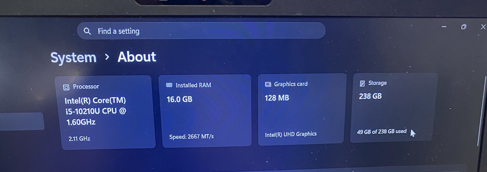 Dell Latitude 5410 Intel i5-10210U@1.60Ghz 16GB 256GB NVMe SSD Laptop Win11 Pro