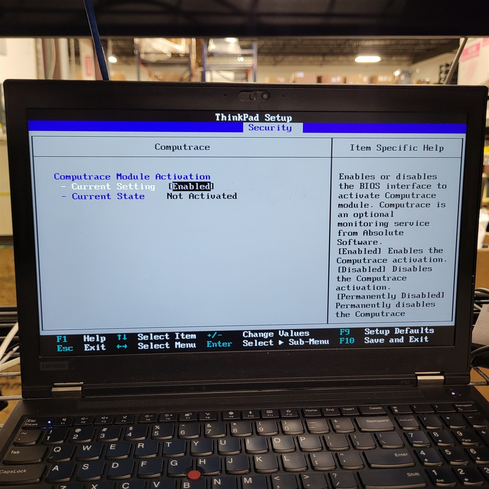 Scratched LCD Lenovo ThinkPad P52 Laptop Intel i7-8850H 2.6GHz 16GB 512GB No PSU