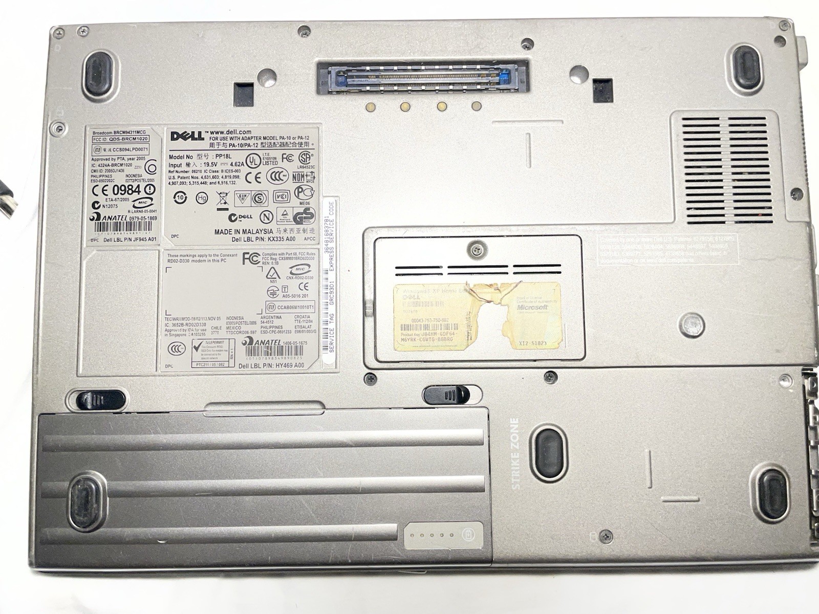 Retro Dell Latitude D630 14.1” Windows XP Pro Core 2 Duo Laptop Battery Tested