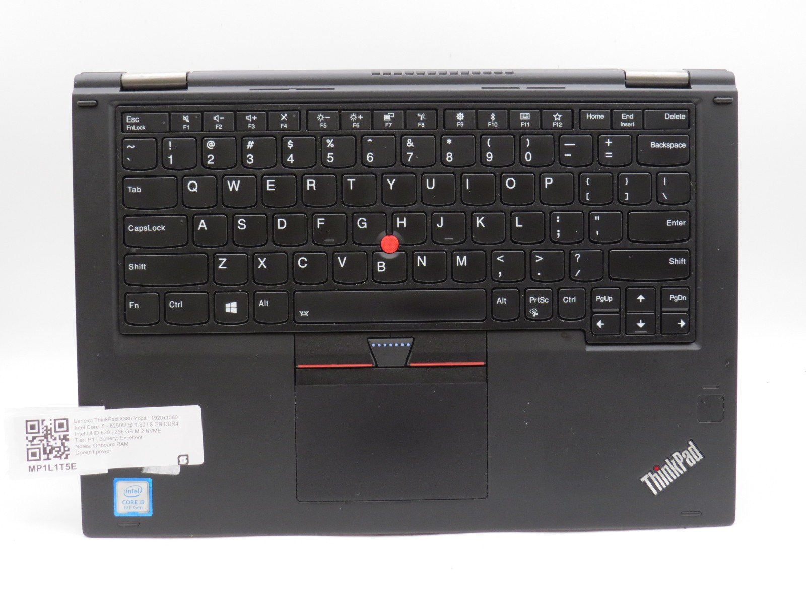 Lenovo ThinkPad X380 Yoga i5-8250U @ 1.6GHz 8GB / 256GB No OS/AC *REPAIR*